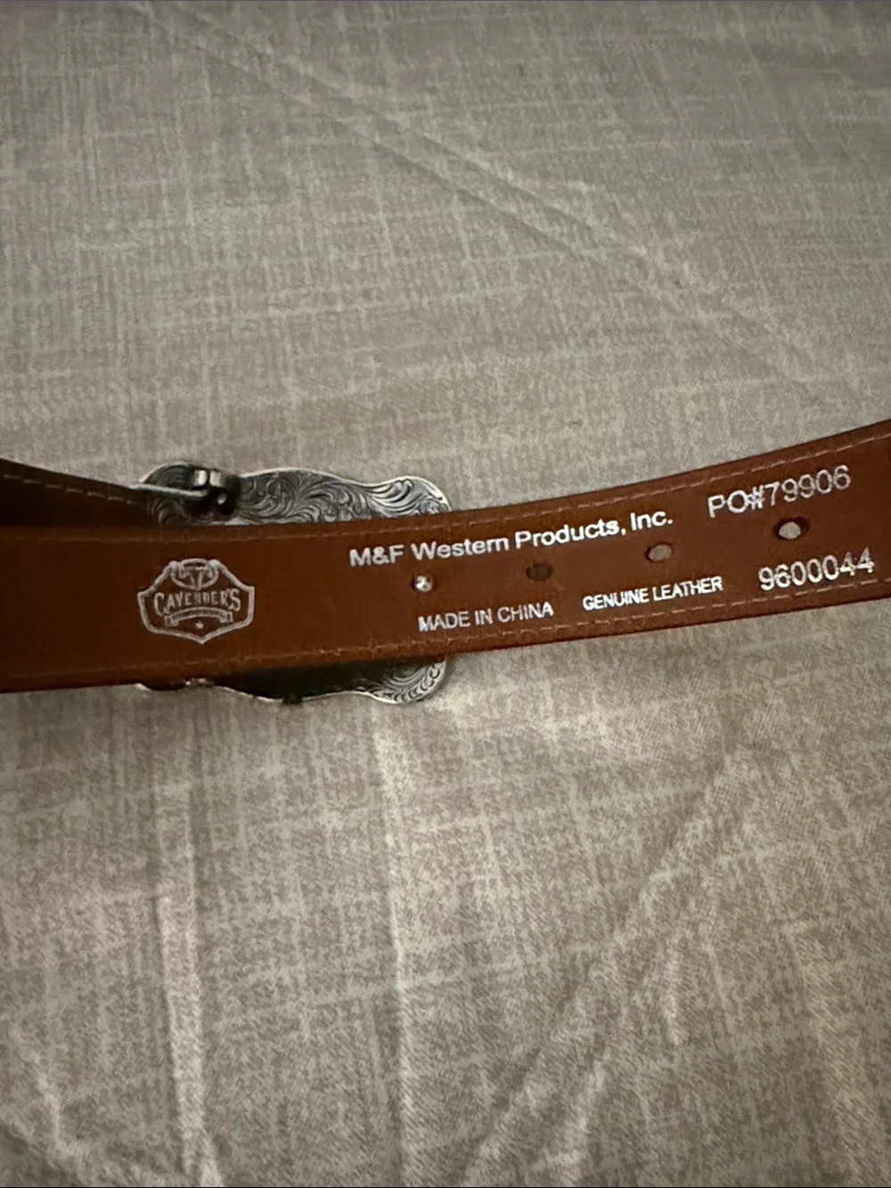 Kids Brown Leather Belt with Decorative Silver Buckle